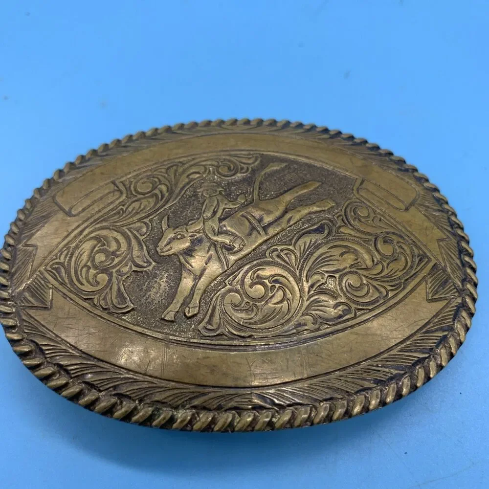 Vintage Bullrider Belt Buckle (LG-13)